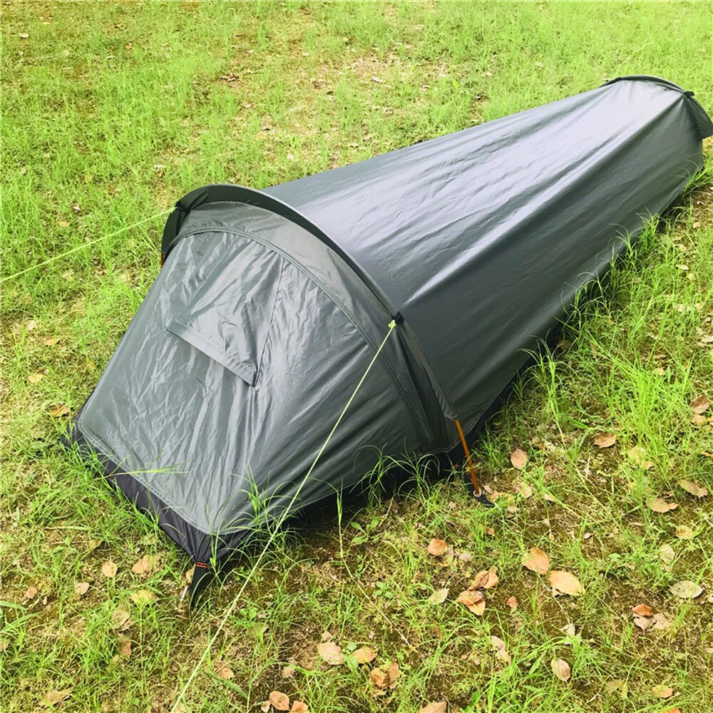 Backpacking Tent Outdoor Camping Sleeping Bag Tent Lightweight Single Person Tent Ultralight Single Camping Tents Mat