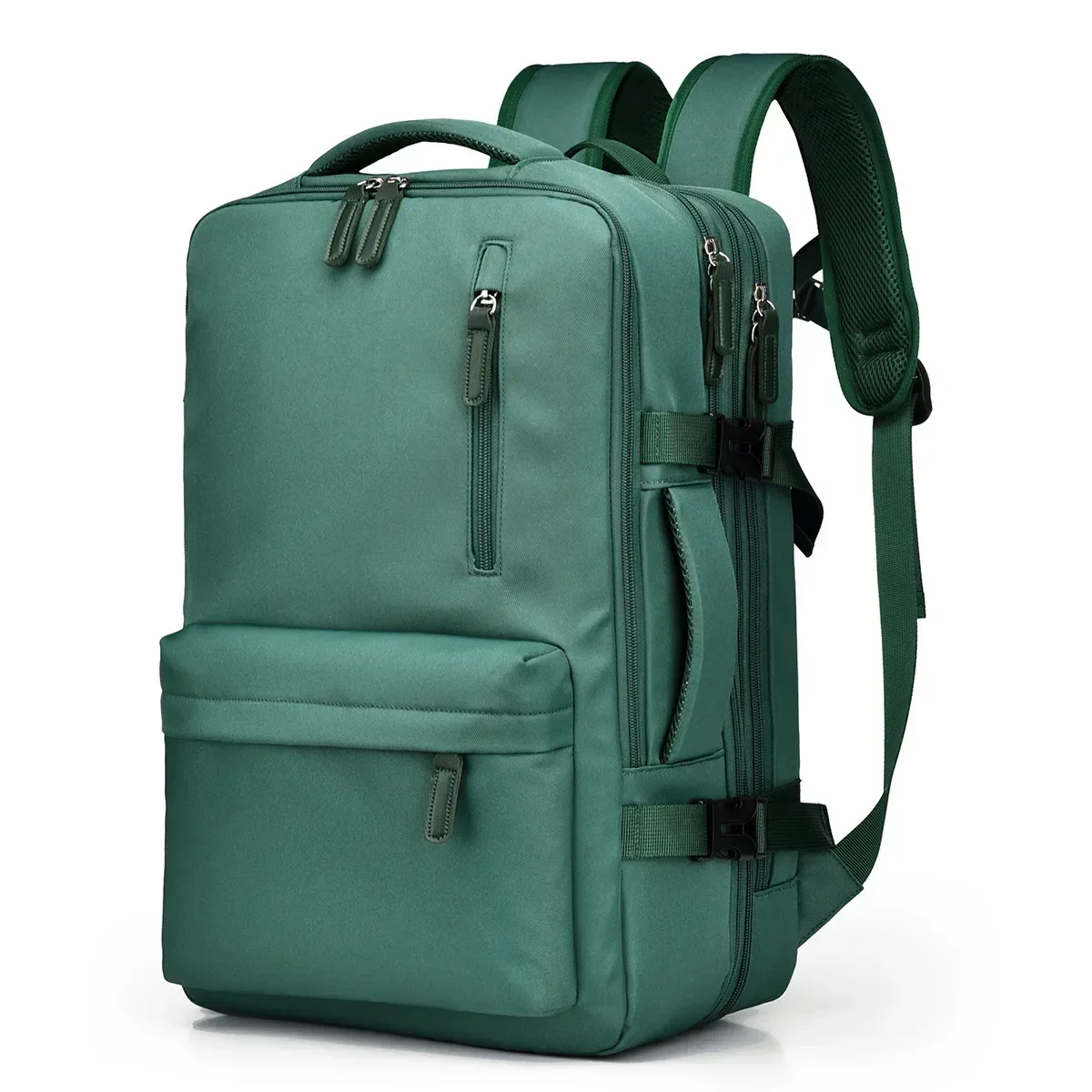 Mochila 40x30x20 avião, mochila de bagagem de mão de cabine, mochila para laptop para viagens de avião, mochila escolar, bolsa masculina e feminina: Verde
