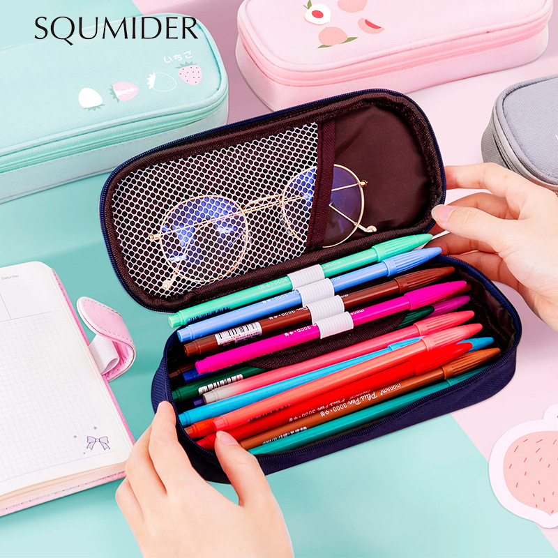 pencil case large capacity pencil case fruit pencil box multifunctional stationery box school stationery estuche escola