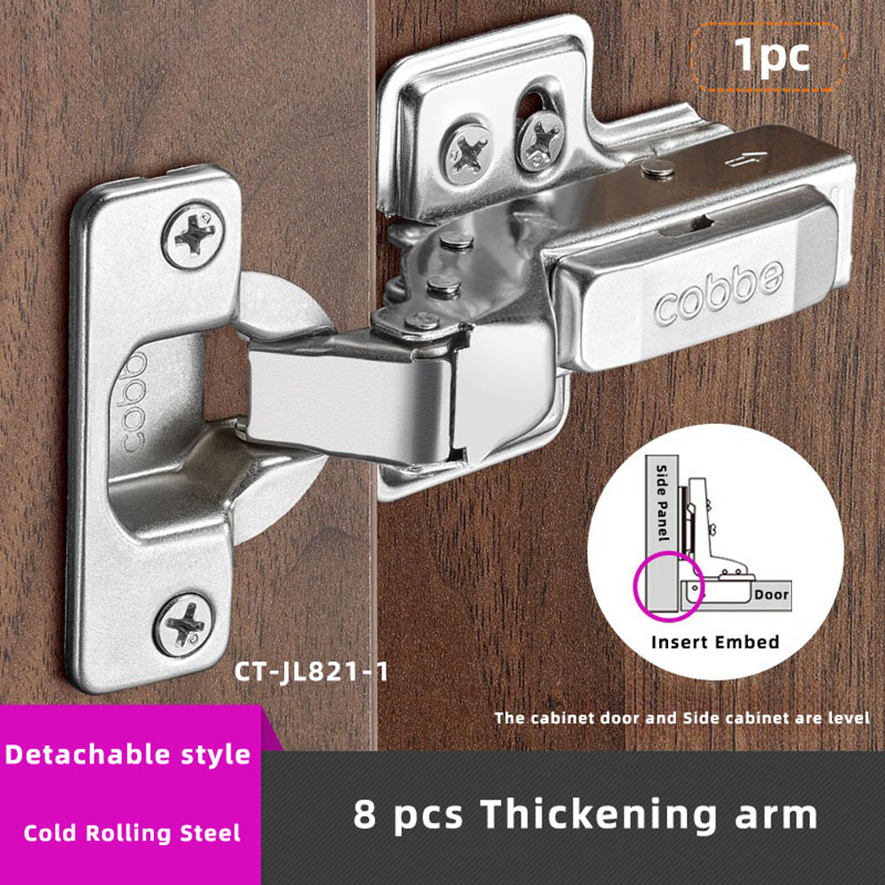 Bisagra de armario para muebles, puerta de acero en rollo frío, bisagras hidráulicas, amortiguador, Cierre Suave para herrajes para muebles de cocina, 1 ud.: Sandía roja