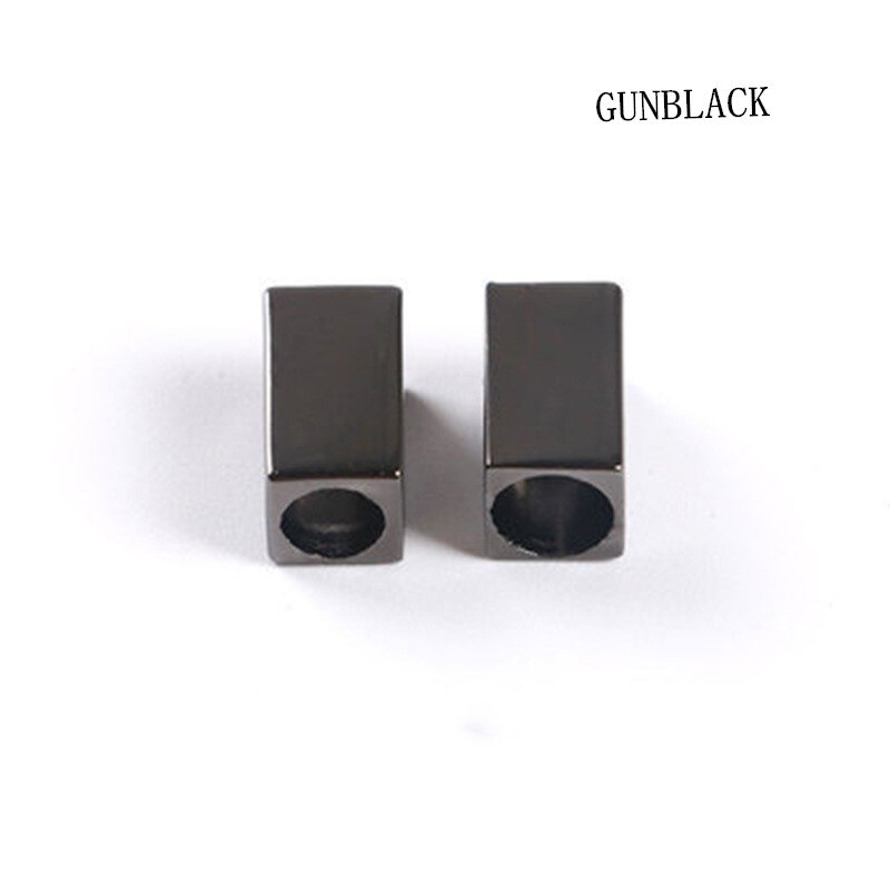 Stopper Cord Ends Lock Rectangle Alloy Metal buckle for Bag Shoes Sportswear Garment Lanyard Accessories 50pcs: Gunblack