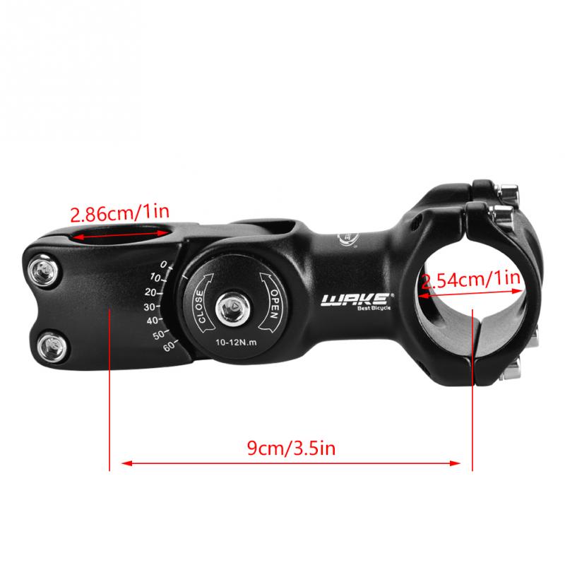 Bicycle Stem Aluminum Alloy Adjustable Bikes Stem 25.4*90mm Bike Bicycle Handlebar Stem for MTB Road Bike Cycling Accessories