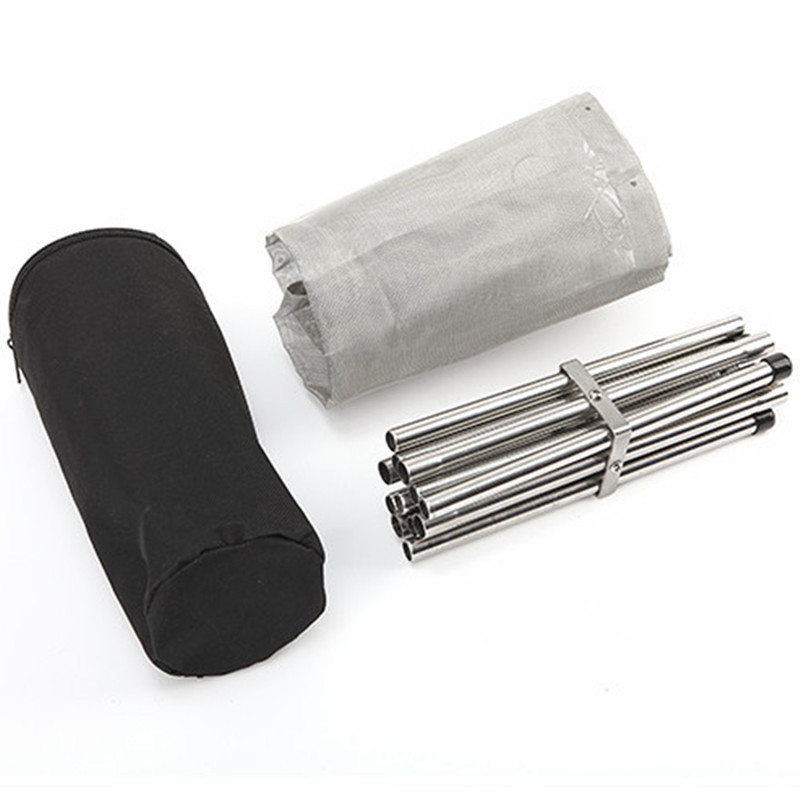 Portable Outdoor Fire Pit Collapsible Steel Mesh Fireplace for Camping, Outdoor, Patio, Backyard and Garden Carrying Kit Include