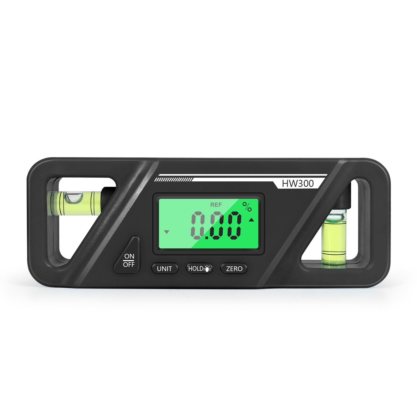 HW300 Inclinometer LCD Display Digital Protractor Level Meter Angle Measuring Inclinometer 90°Level Neodymium Magnetic Base: WHITE