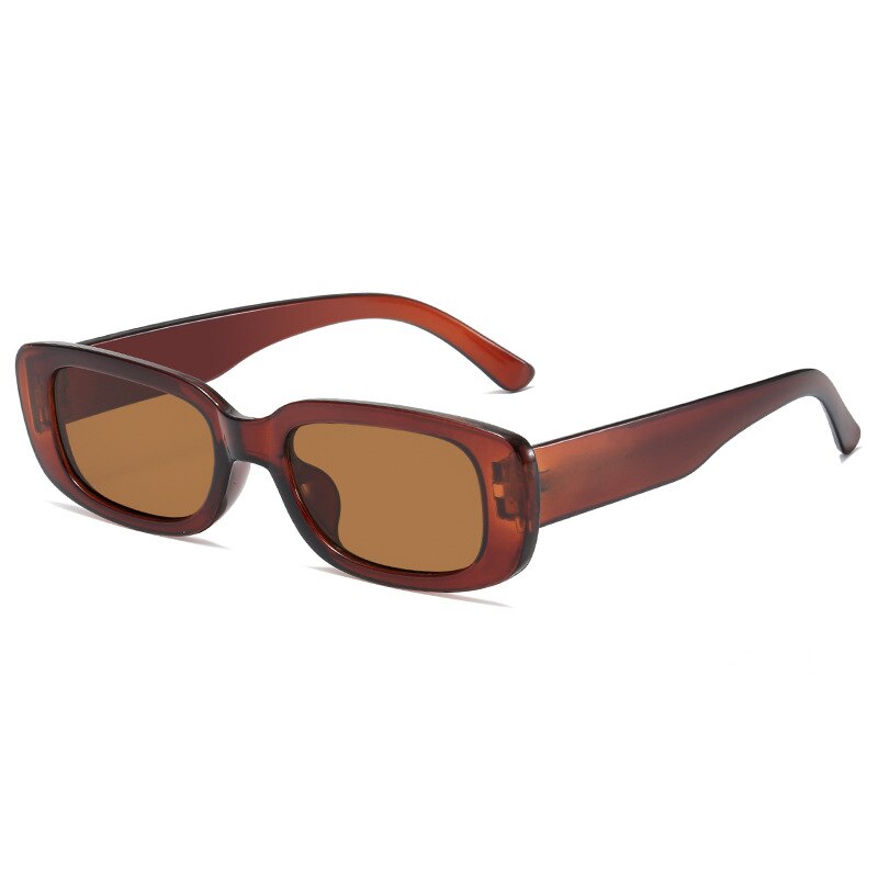 Small Frame Sunglasses UV400 Retro Trendy Glasses Women Men Travel Hiking Riding Eyewear Leopard Sun Glasses: brown