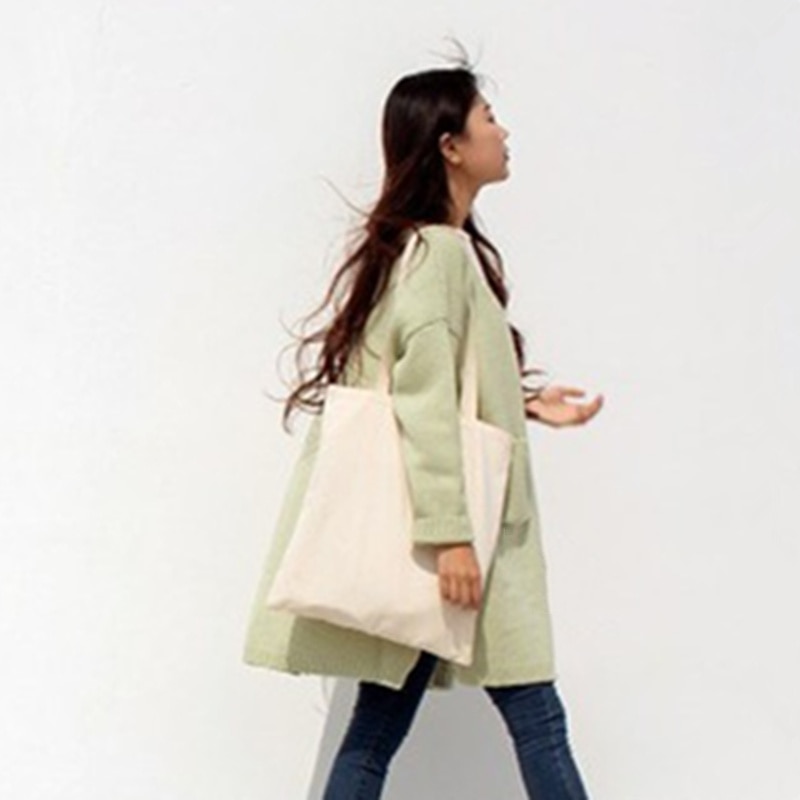 Mode Vrouwen Grote Boodschappentas Canvas Casual Dames Handtas Wit Zwart Schouder Bakken voor Travel Make-Up Organizer
