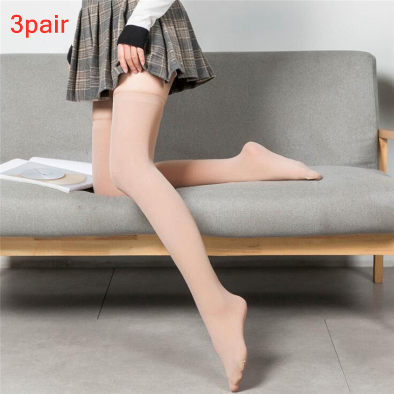 Calzini lunghi a righe bianche nere Calzini alti sopra il ginocchio sexy da donna sopra le calze al ginocchio Calzini lunghi caldi per ragazze da donna: Cachi