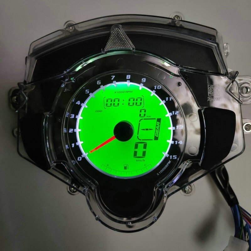 7 Color Motorcycle Instrument Lcd Digital Gauge Speedometer Tachometer Odometer Display for Yamaha Lc135