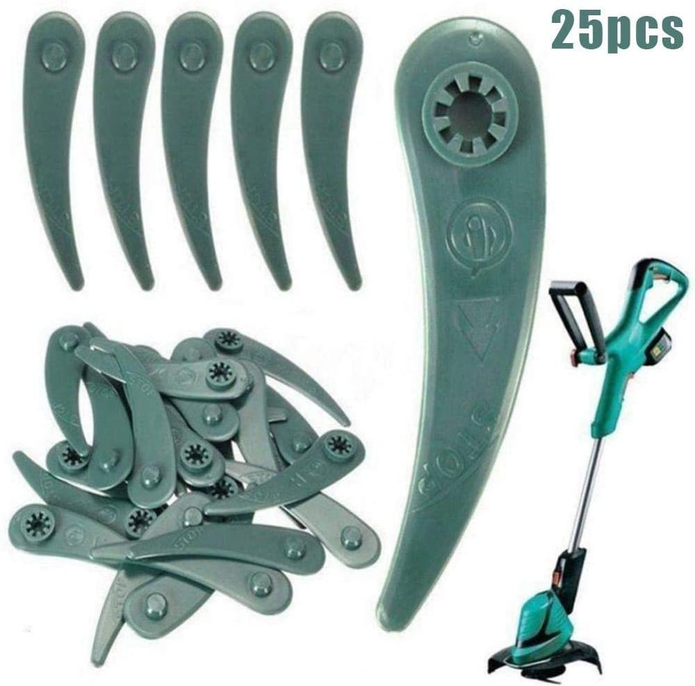 25PCS Plastic Trimmer Replacement Blades for Bosch ART 23-18 Li, ART 26-18Li Grass Trimmers