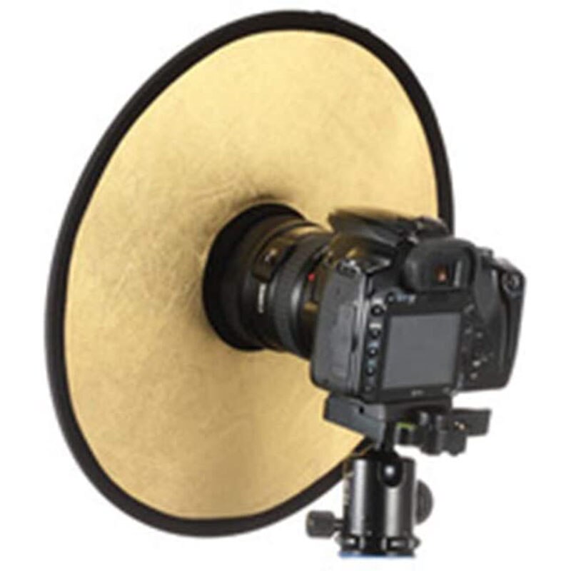 2 In1 Reflector Mini Round Hollow Reflector,Portable Hollow Light Diffuser Light Lens-Mount, Fill Light Barrier, Camera Use: 30cm
