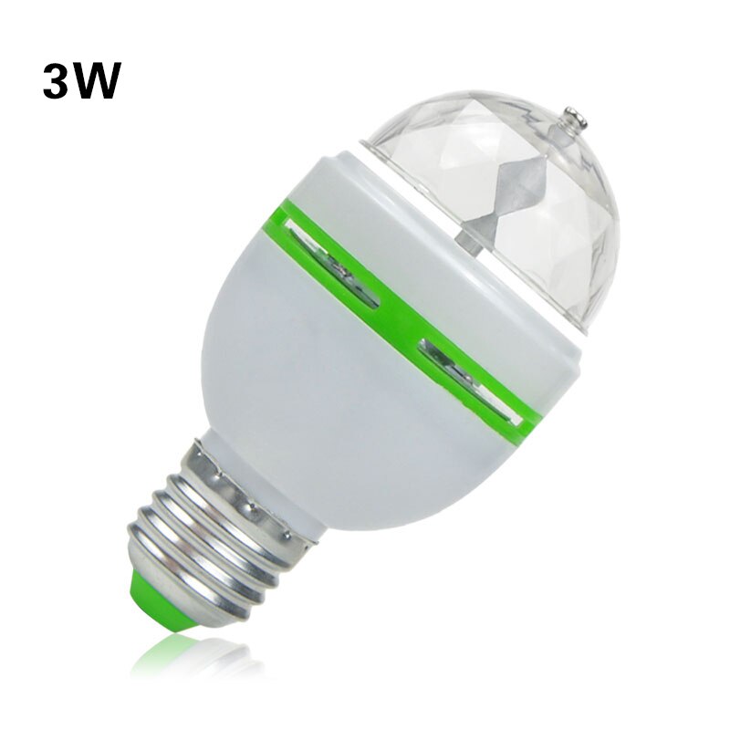 3w 6w e27 rgb ledet lampe pære magisk farge projektor automatisk roterende scene lys  ac85-265v 220v 110v til fest bar ktv diskotek: 3w