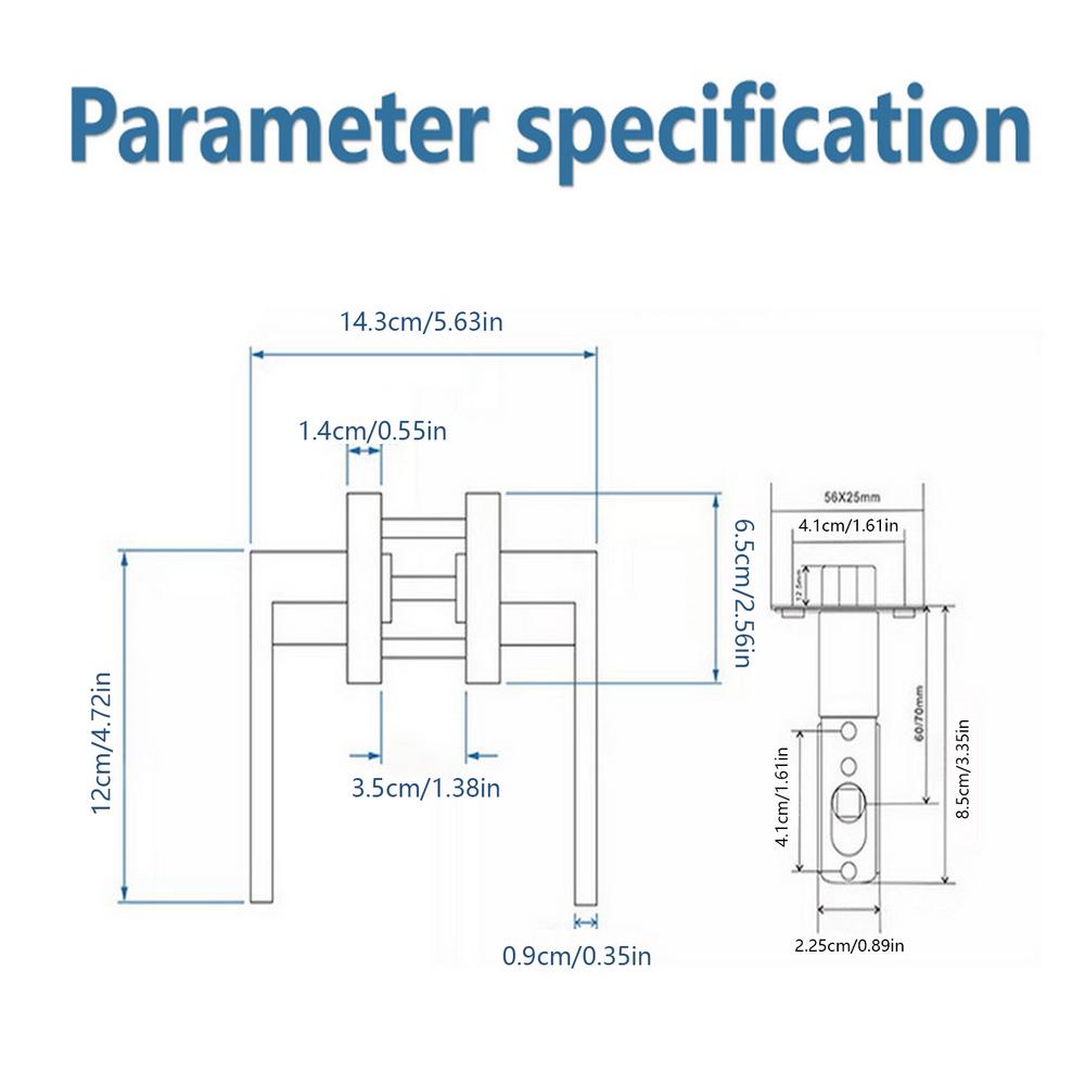 Matte Black Door Handle Door Locks Door Levers For Passage Heavy Duty Door Locks Reversible Flat Levers Door Handles For Right: black