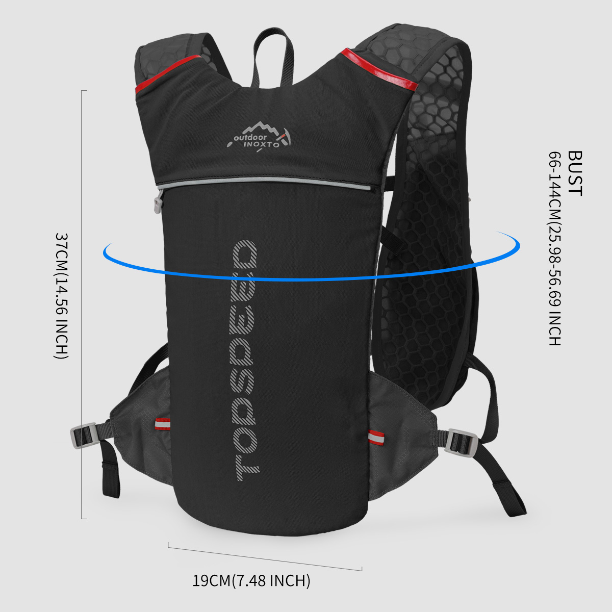 Trailrunning-Ultraleichter 5L Rucksack, Lauf-Hydrationsweste, Marathon-, Fahrrad 1,5L 2L Wasserbeutel