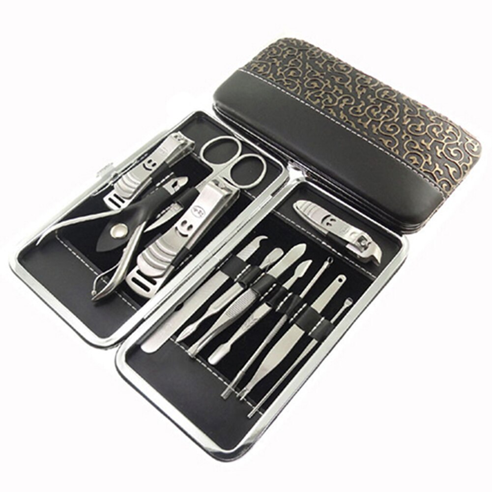 12 -delige manicureset, manicure-pedicureset, nagelknipper, schaar, verzorgingsset