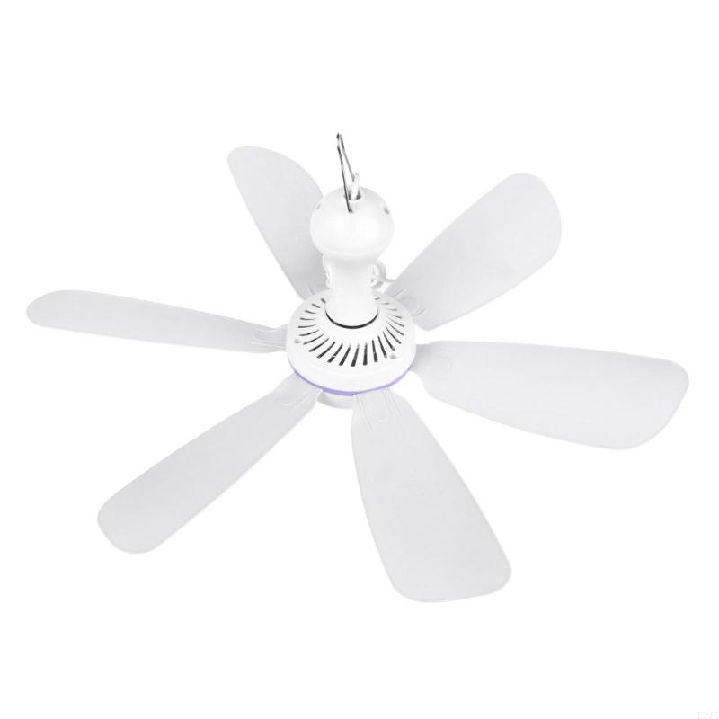 E21E Mini USB Ceiling Fan DC5V Hanging Fan for Indoor Outdoor Use in Car Dorms Tents