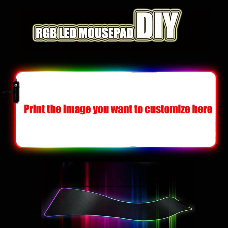 DIY Custom Mouse Pad RGB LED Large Gaming Mouse Pad Laptop Desk Pad for Player Speed Control, Comfortable and Durable