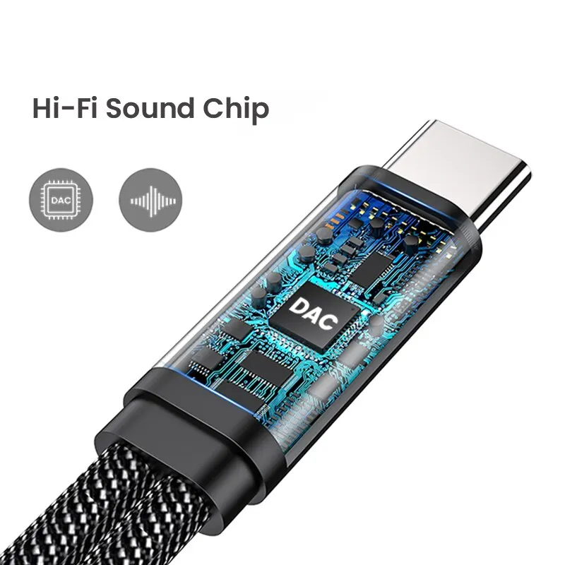 NIERBO Adaptador USB C 2 en 1, auriculares y cargador de 3,5 mm, USB C PD 3.0, conector de audio auxiliar, cable de carga rápida