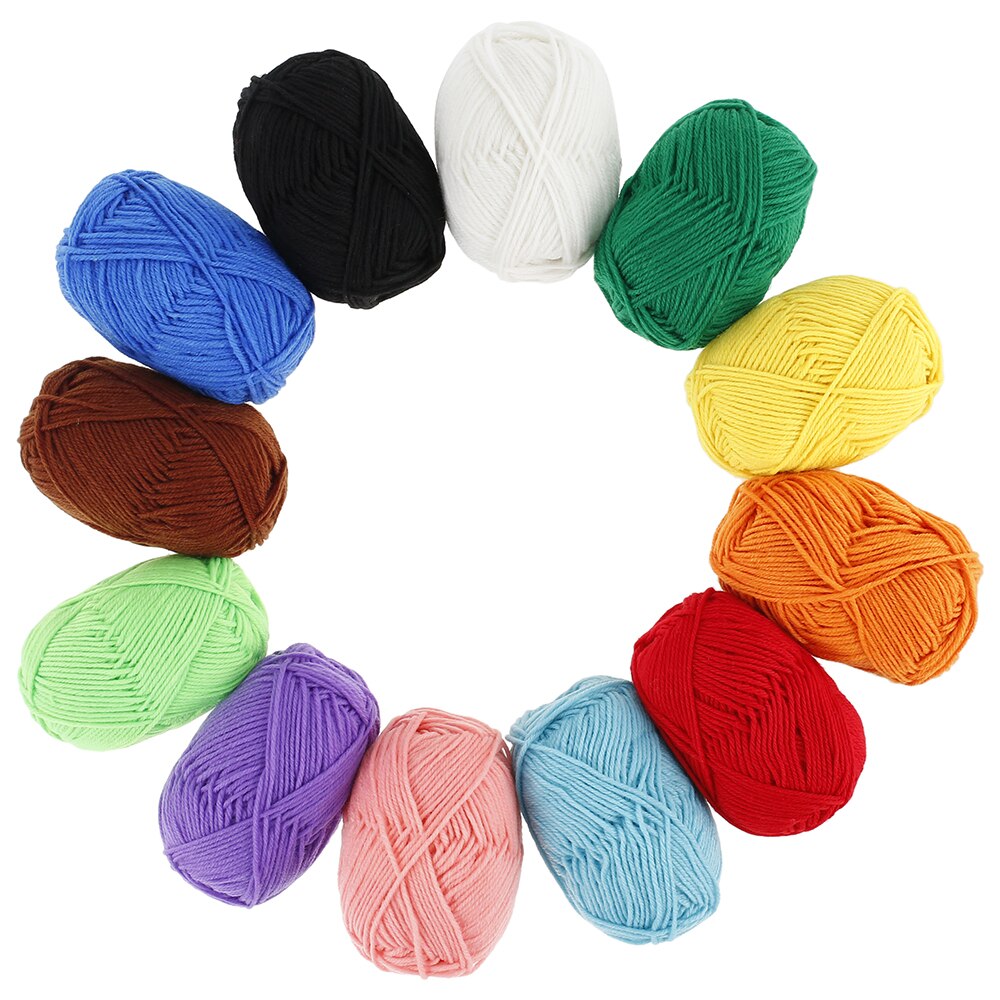 Multicolore grand fil Bonbons à tricoter Crochet fil Kit de démarrage fils artisanat ménager fournitures de travaux manuels: Default Title