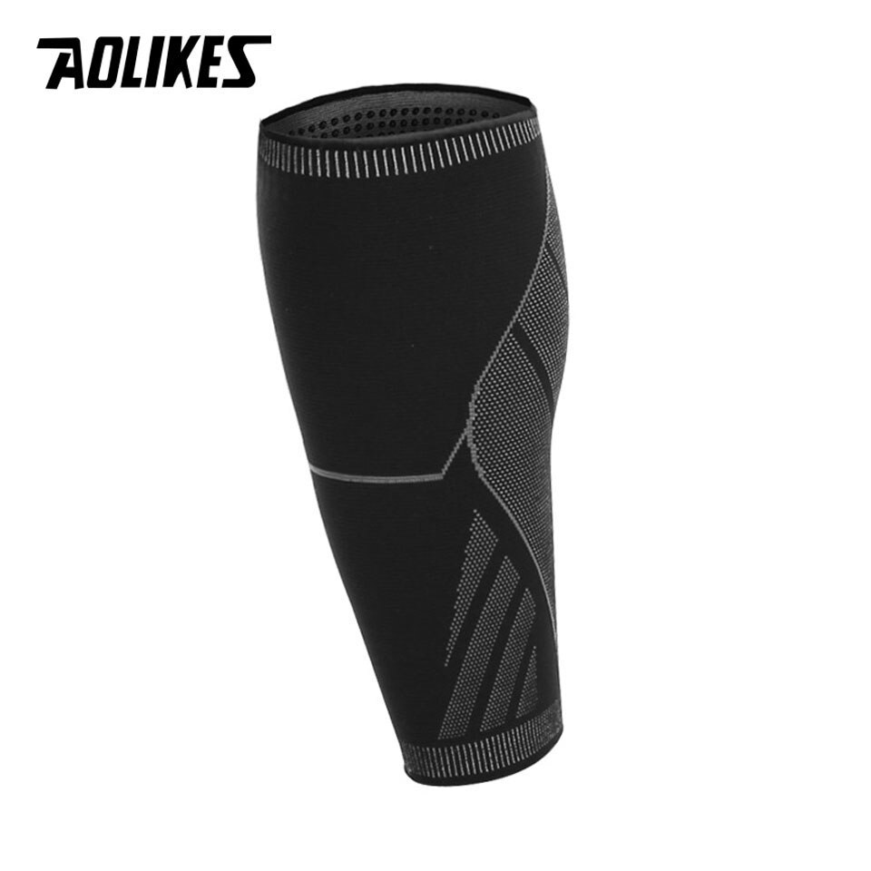 AOLIKES-Protector de tobillo elástico para deporte, transpirable, vendaje ajustable, almohadilla de protección para el tobillo, Fitness: calf support / L