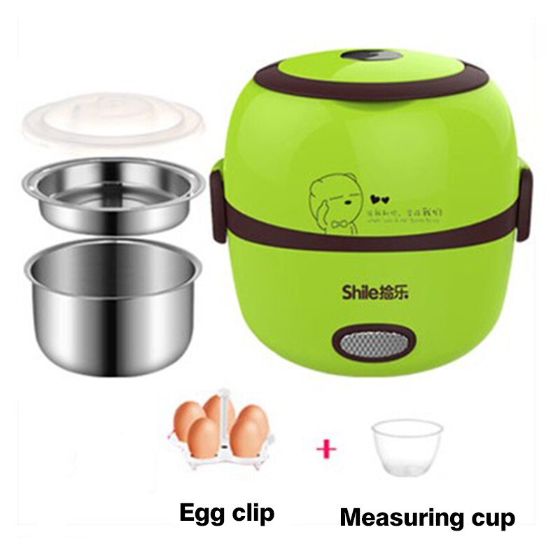 MINI Rice Cooker Thermal Heating Electric Lunch Box 2 Layers Portable Food Steamer Cooking Container Meal Lunchbox Warmer