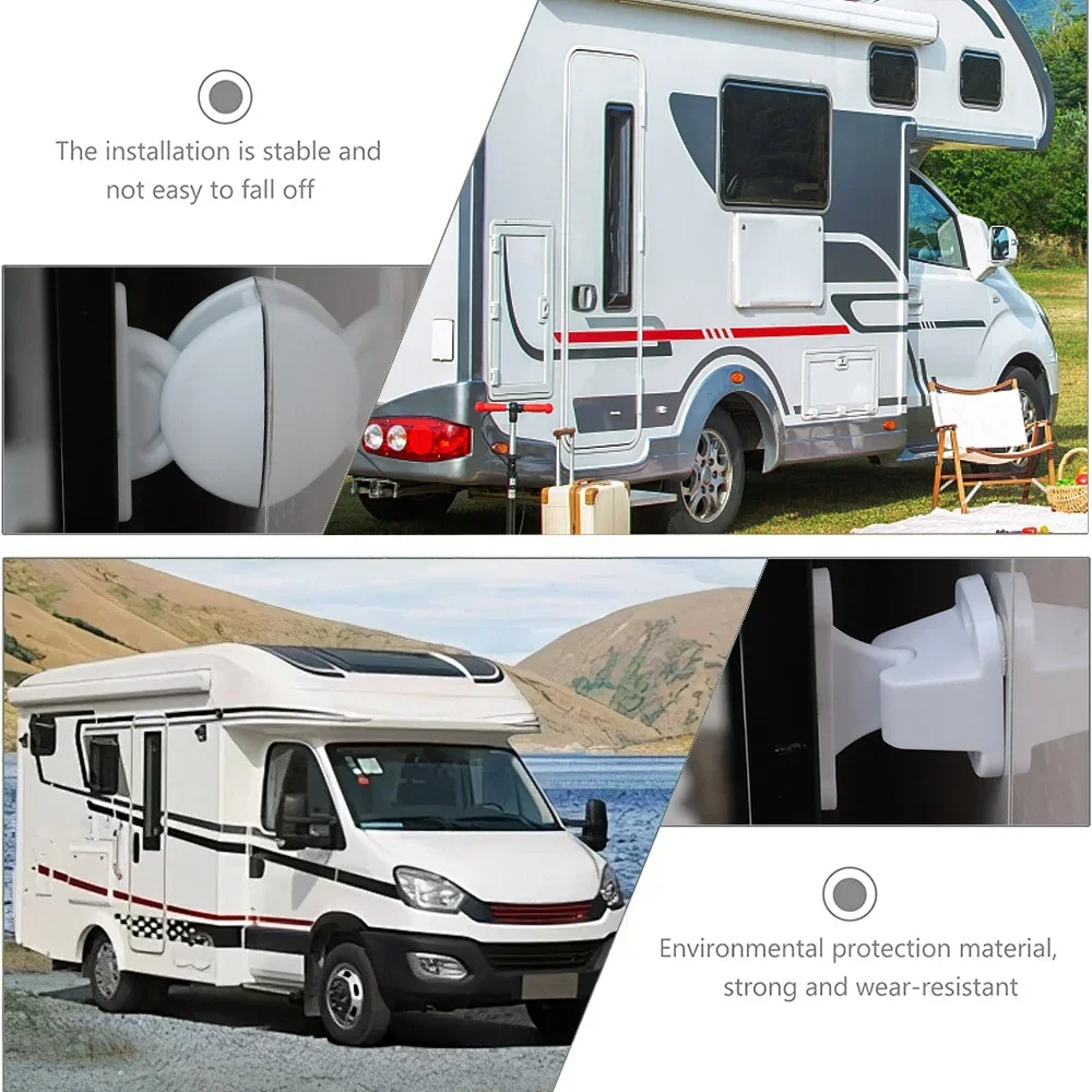 Rv-dørholder campingvogn bobil båtmodifikasjonstilbehør hyttedørfiksering nylon dørstopper låsespenne