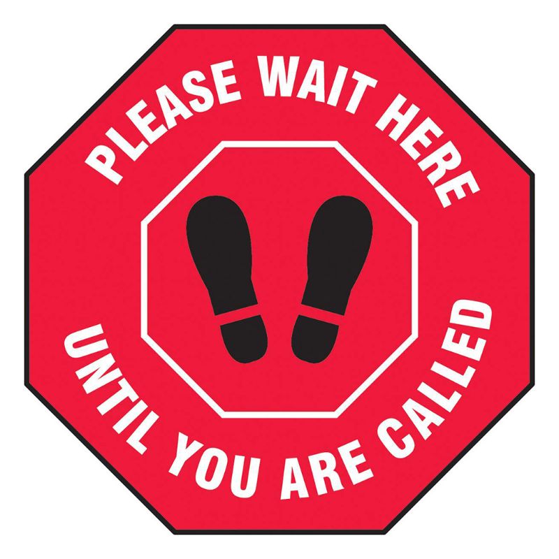 Please practice social distancing floor sign.Safety sign.Rectangle Pressure sens: E