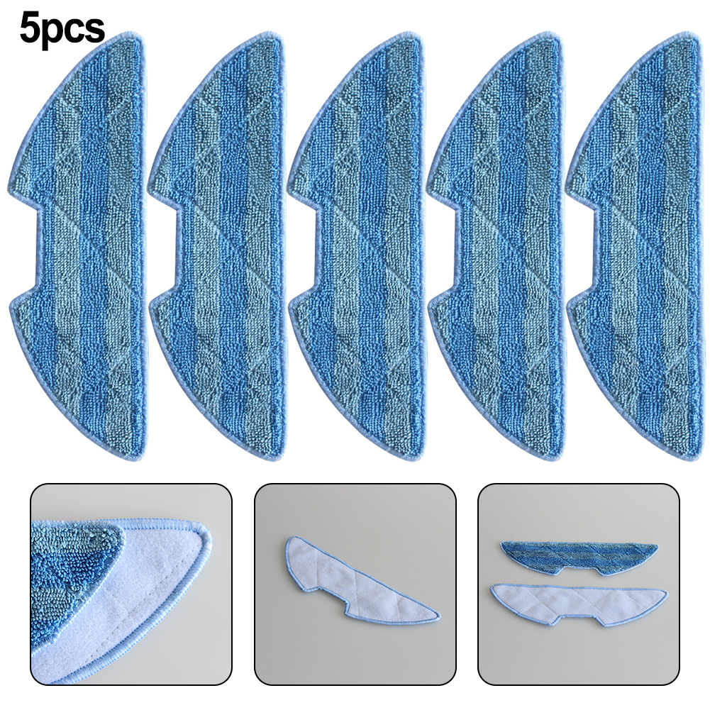 5 pçs microfibra mop trapos toalhetes pano para symbo xbot 5 laserbot 650 aspirador de pó robótico vassoura peça reposição para limpeza de piso