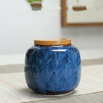 Coffee, sugar, tea, solid color tea cans with wooden lids, sealed tea cans, exquisite cloth lids, candies, flower tea cans: 2