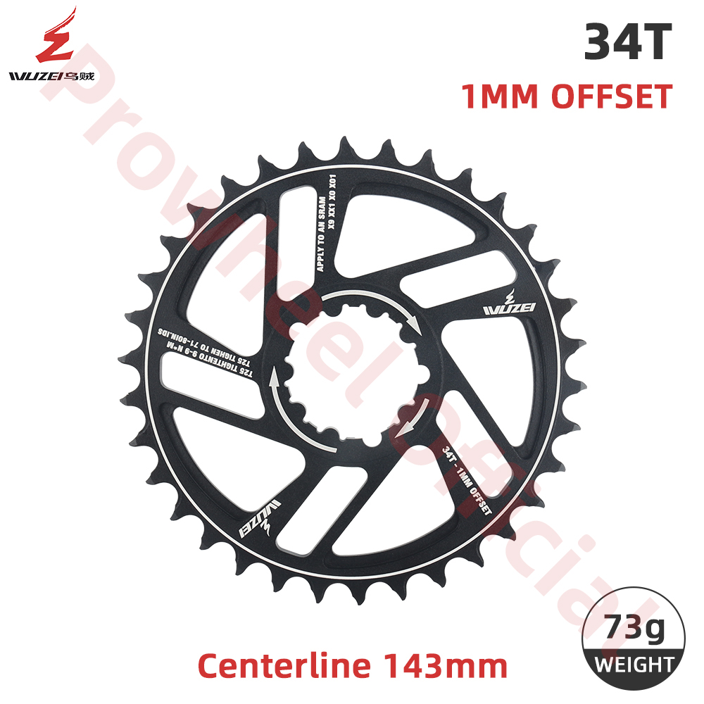 MTB Mountain Bike 1/3/6MM Offset 30T/32T/34T/36T/38T/40T Crown Bicycle Chainring for 11/12S NX XX XO GX Crank Parts: Red