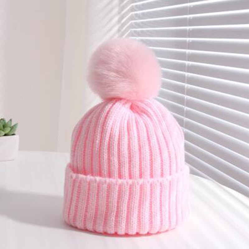 Pompon baby muts winter gebreide kinder baby meisjes muts warme zachte kinderen peuter meisjes muts muts casquette enfant