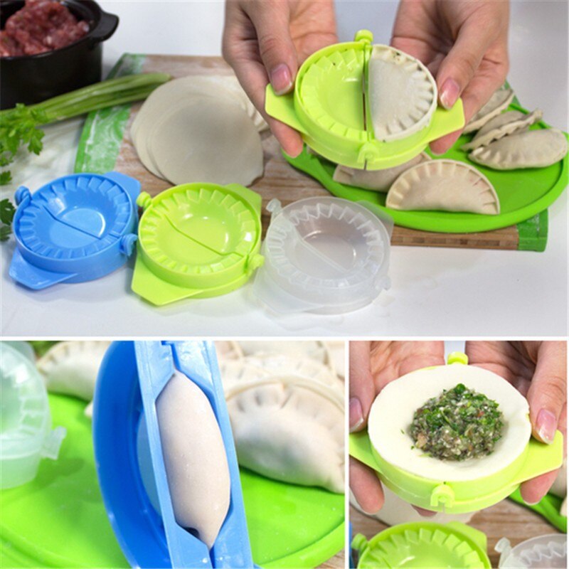 Plastic Dumpling Molds Chinese Food Jiaozi Maker Dough Press Dumpling Pie Ravioli Hand Mould Kitchen Kitchen Tools 9z