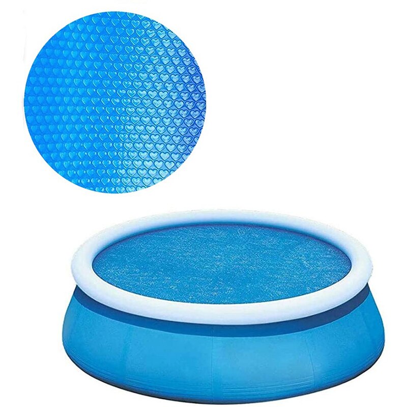 Round pool cover, swimming pool heat retention cover, solar cover, rainproof, dustproof, uv-resistant pool accessory, new