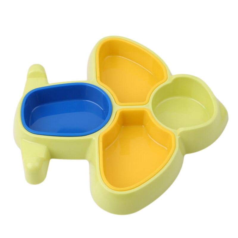 Barnskål mata mat porslin tecknad flygplan form barn rätter äta servis barn barn mata tallrik plast pvc gratis: Grön