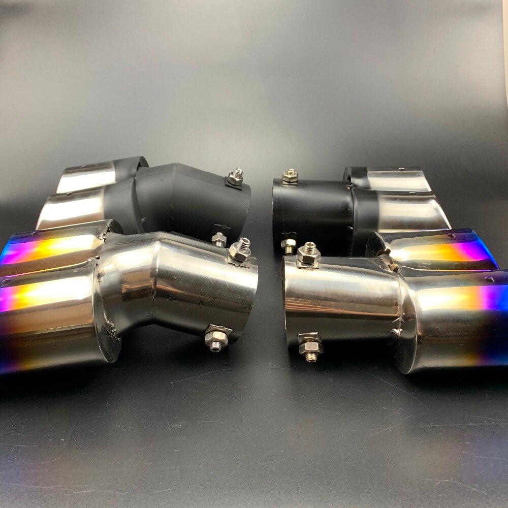 Universal Car Exhaust Pipes Twin Tail Pipes Auto Exhaust Pipe Rear Pipe Exhaust System Car Products Auto Accessories