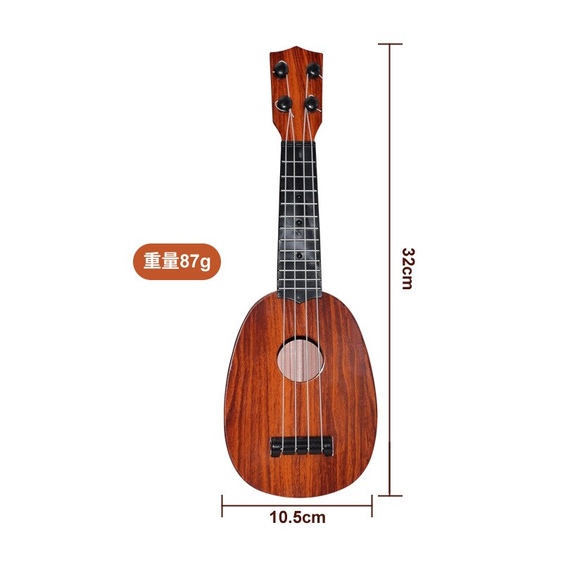 Beginner children guitar Ukulele Educational Musical Instrument Toy For Kids interesting toys Children's: round Center Orange