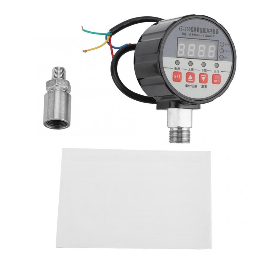 220v digitale trykkregulatorer 0-2 mpa 0.5% fs nøyaktighet for vannpumpe luft 1