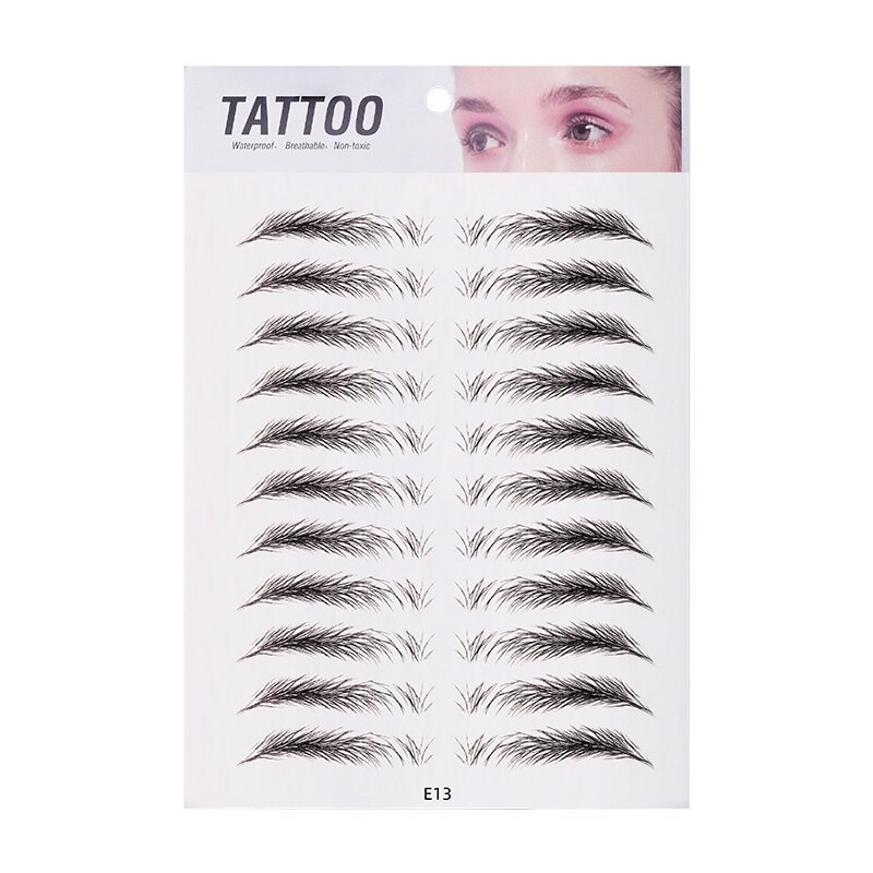 3d øjenbryn klistermærke bionisk bryn semi-permanent vandoverførsel vandtæt tatovering øjenbryn broderi øjenbryn patch makeup værktøjer: 14