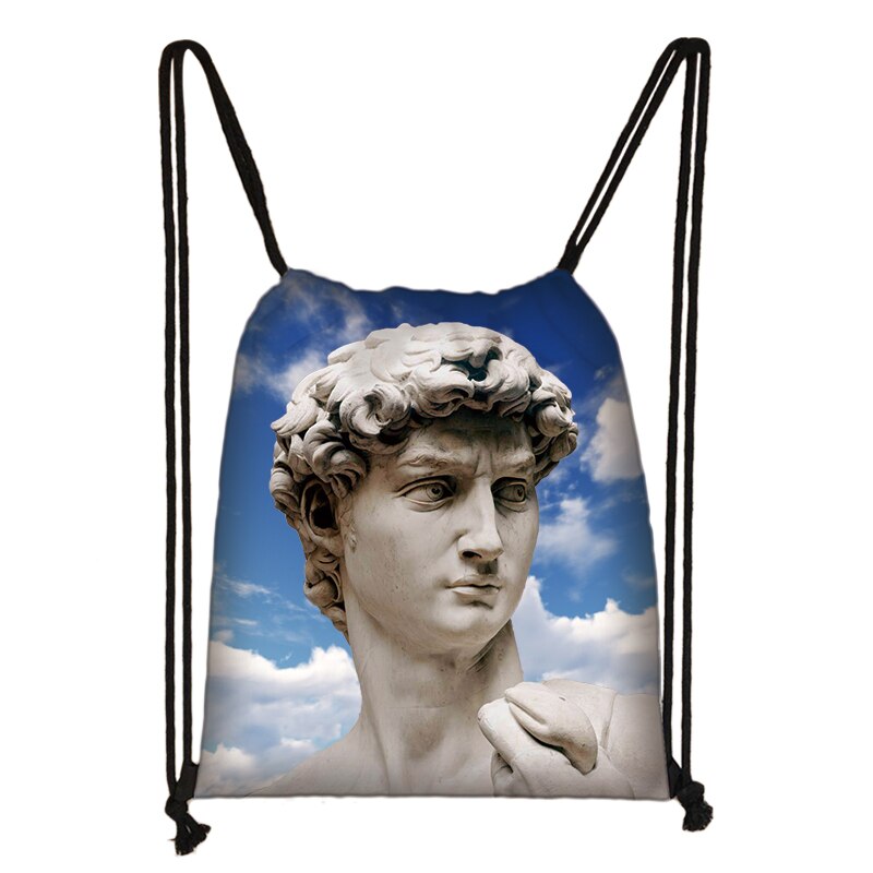 Sac à dos drôle Mona Lisa, sac de nuit étoilé pour femmes, van Gogh, Michelangelo, Da Vinci, sac à bandoulière, rangement de: SKD-art19