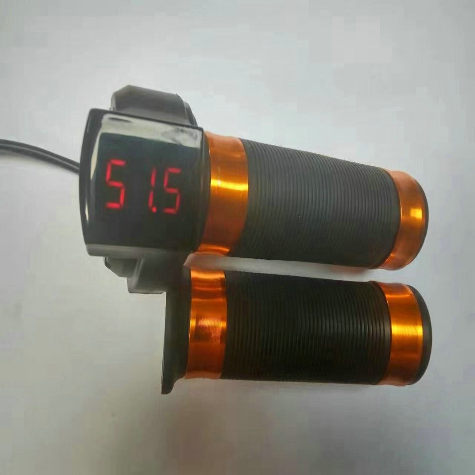 Twist throttle met digitale display 12-84v voor elektrische scooter onderdelen bike accessoire driewieler rolling stuur MTB voltmeter