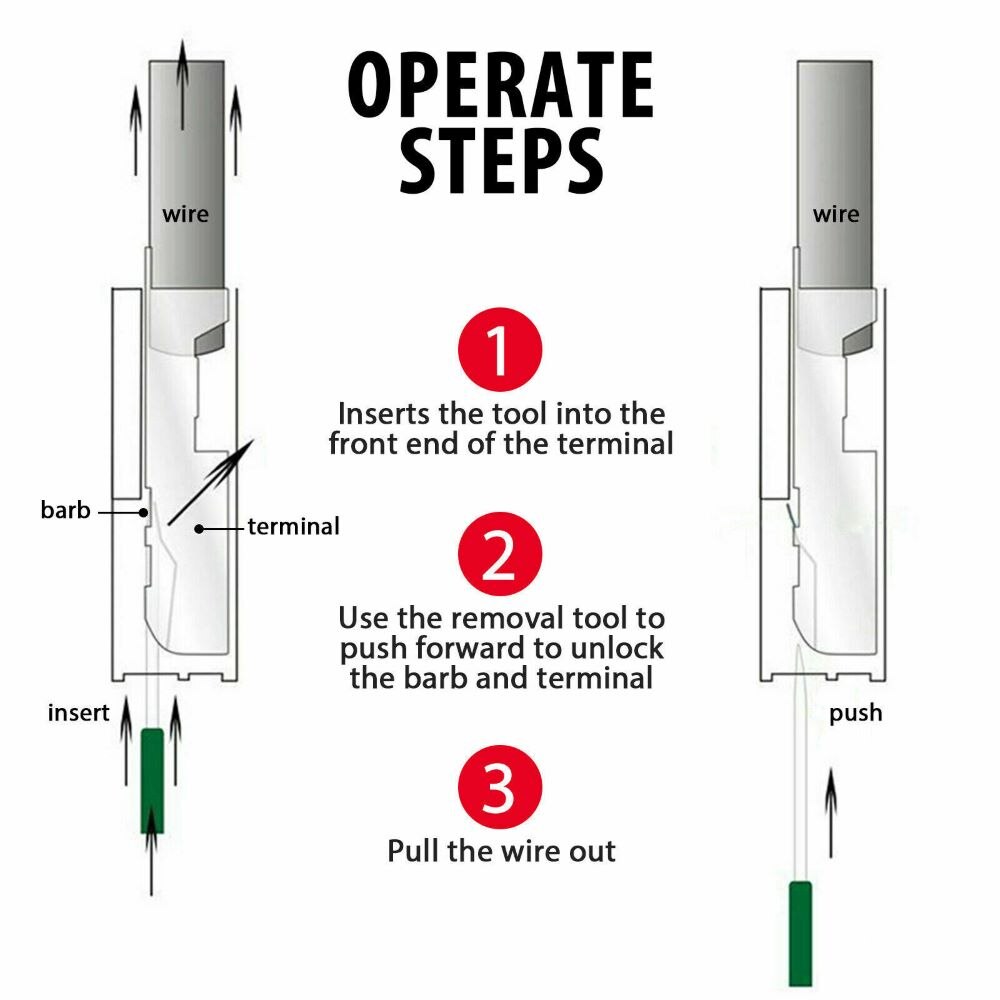 82Pcs Automotive Terminal Wire Terminal Removal Tool Auto Pin Kit Terminal Ejector Kit Tools Draad Connector Extractor