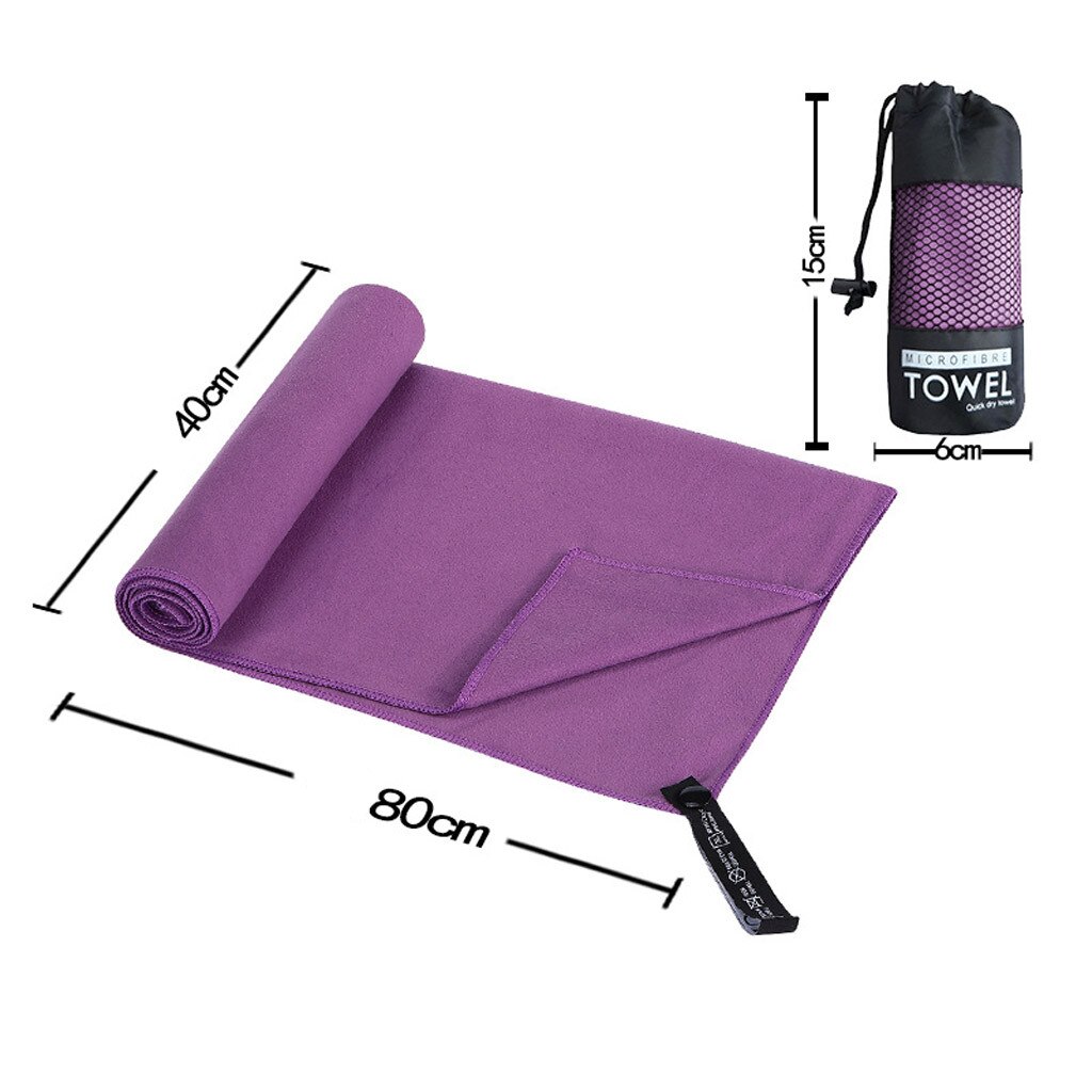 Handdoek Sport Sneldrogende Handdoek Absorberende Dubbelzijdig Fleece Sport Fitness Handdoek Draagbare Zwemmen Badhanddoek # YL5