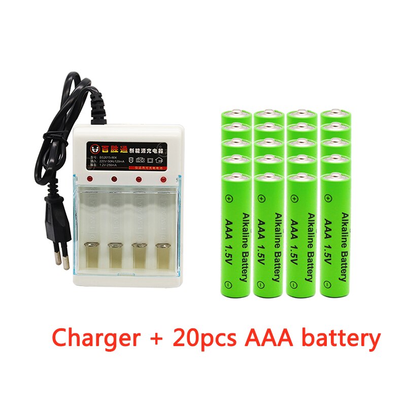 Aaa Batterij 2100Mah 1.5V Alkaline Aaa Oplaadbare Batterij Voor Afstandsbediening Speelgoed Licht Batterij Eu Plug1.2V 1.5V aa Aaa Lader