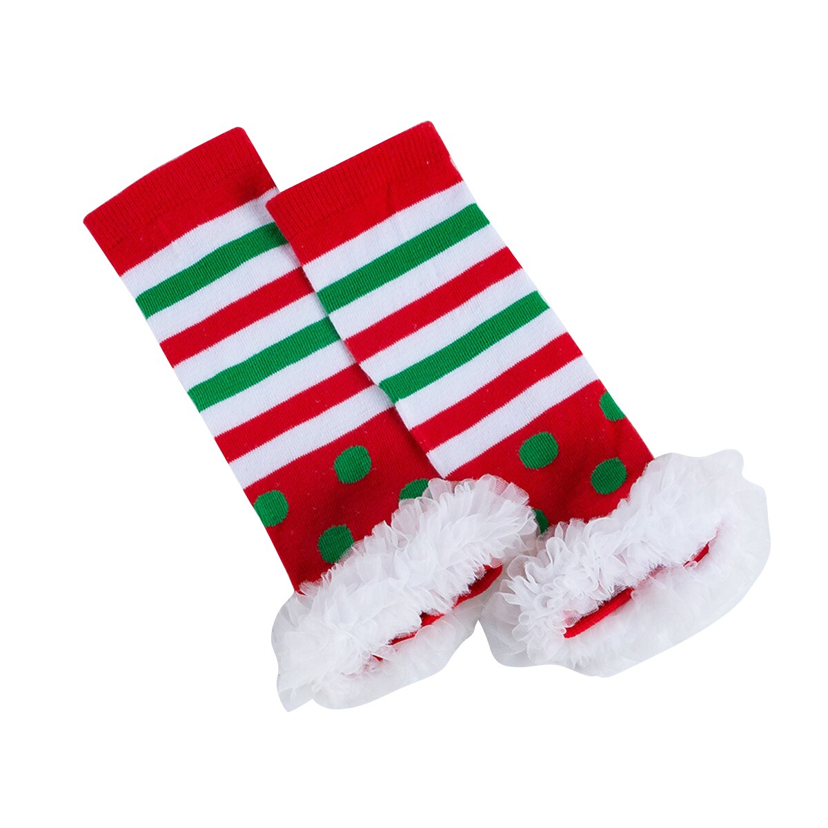 Baby Girls Leg Warmers Soft Knitting Leg Warmers Leggings with Chiffon Ruffles for Christmas Halloween: C