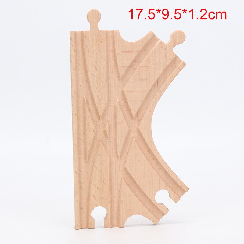 Houten Treinrails Set Trein Accessoires Switching Crossing Track Stukken Railway Blokken Speelgoed jongen