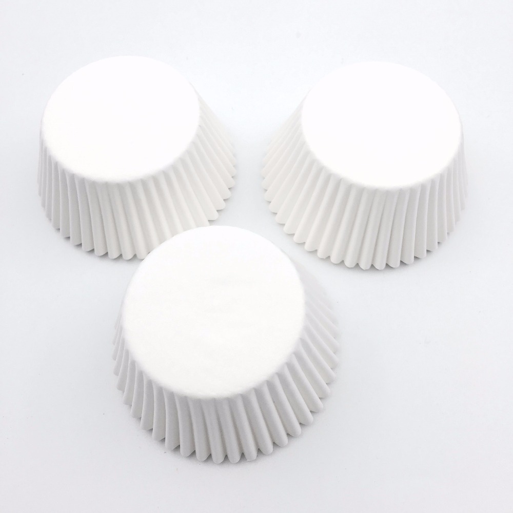 100 stk/lot ren hvit cupcake liners matkvalitet papir cup cake bakekopp muffins kjøkken cupcake kasser kakeformer