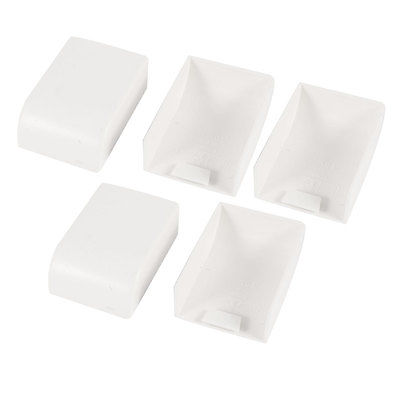 5pcs 39mm x 19mm PVC Cable Trunking Terminal Joint Cable Raceway Connector