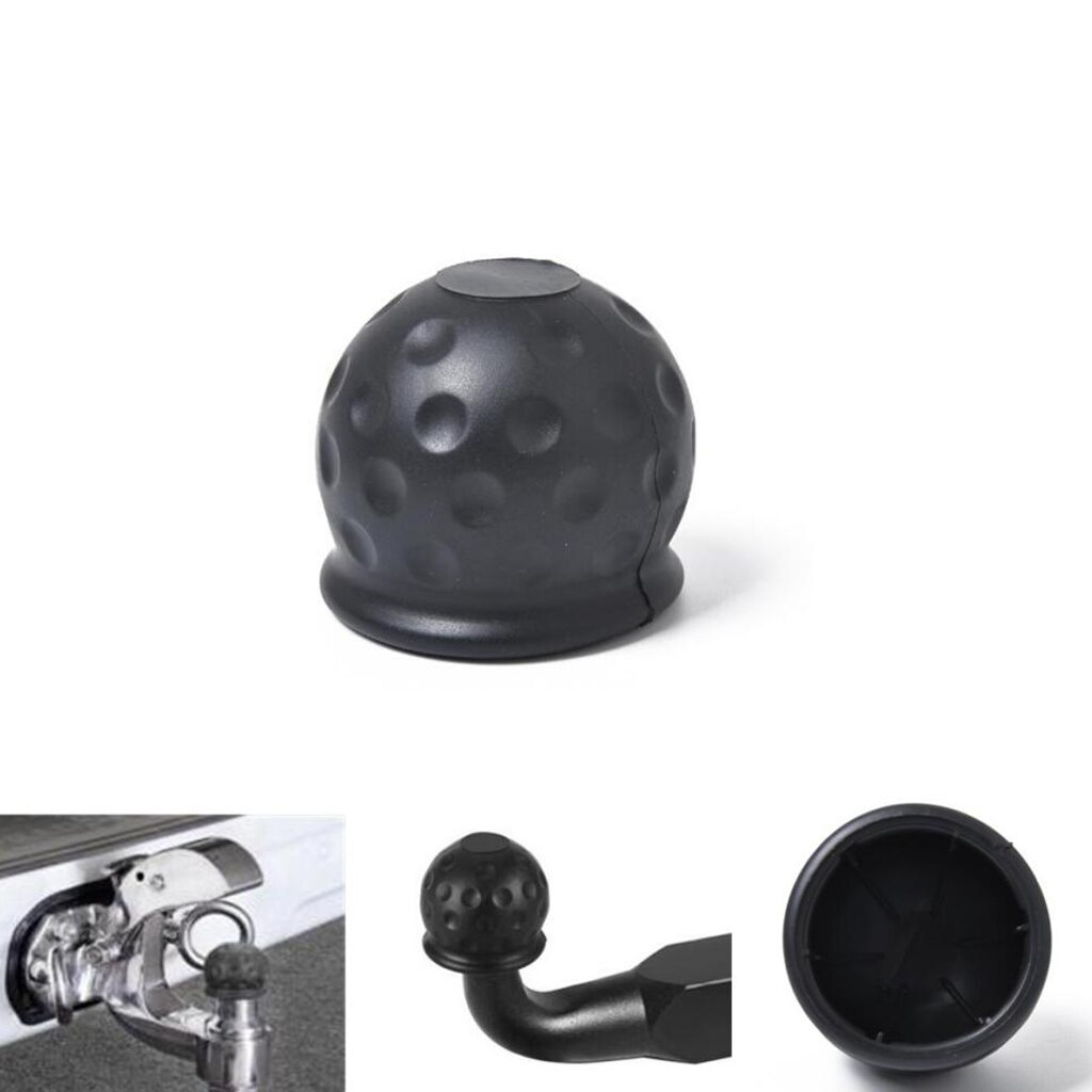 3 st 50mm svart plast + gummi drag kulkoppling cap täcka bil van trailer