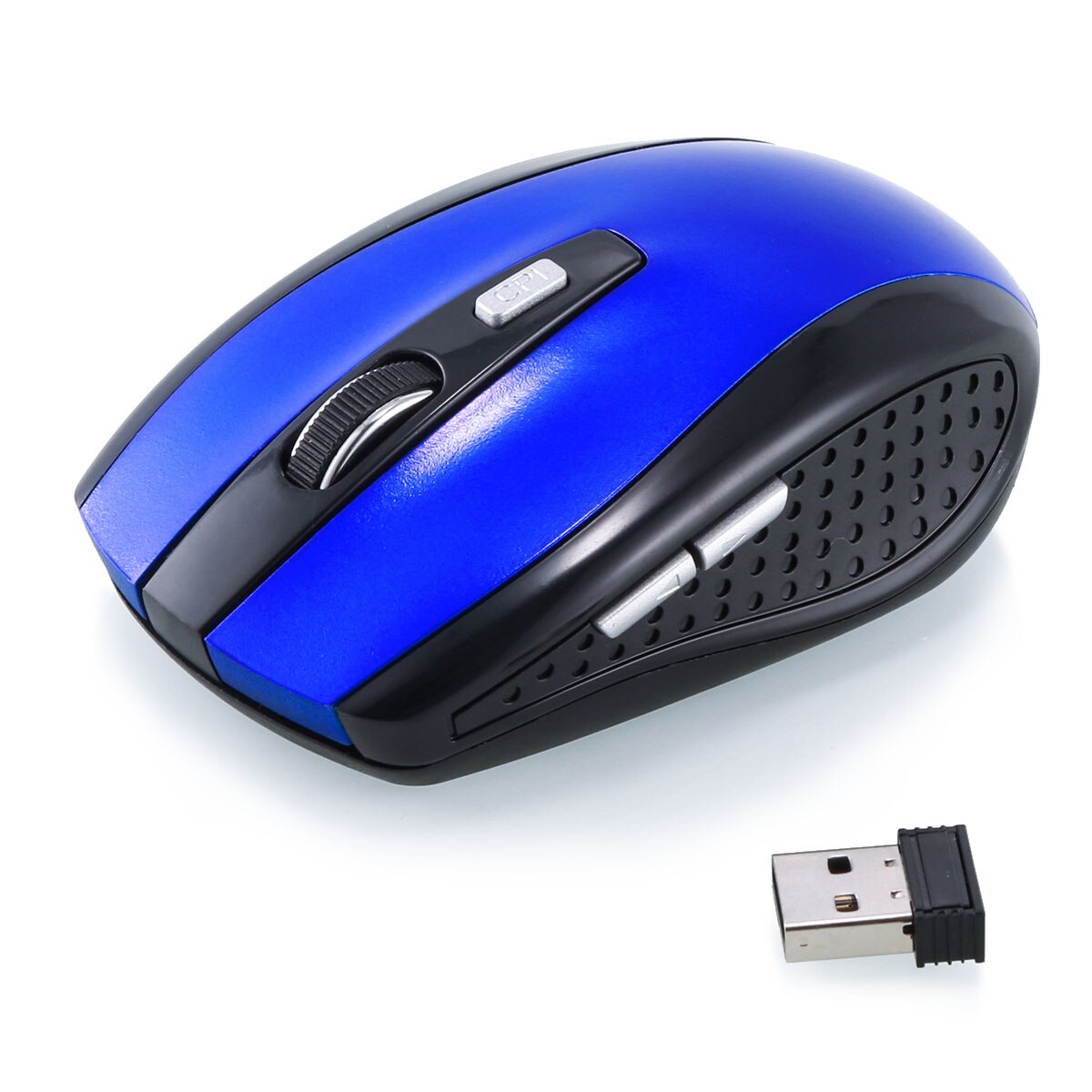 SOONHUA Wireless Mouse 2.4GHz Mouses Memory Cordless Scroll Mice 16 Channels For USB​ PC Laptop Computer: Blue