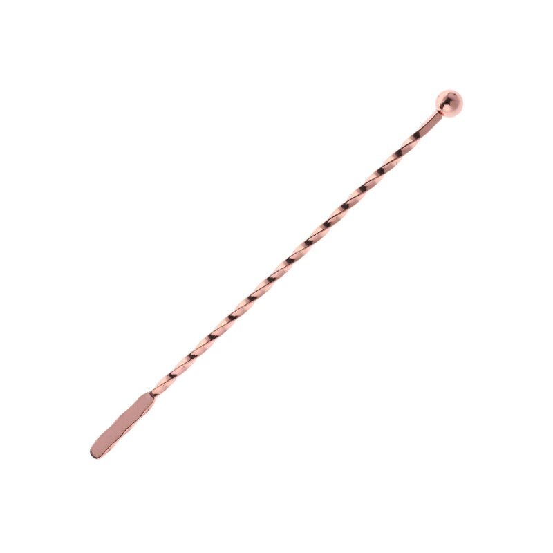 VFGTERTE 1PC Roerstokjes Rvs Muddler Schroefdraad Roerstokje Koffie Cocktail Roeren Bar Tool: rose red