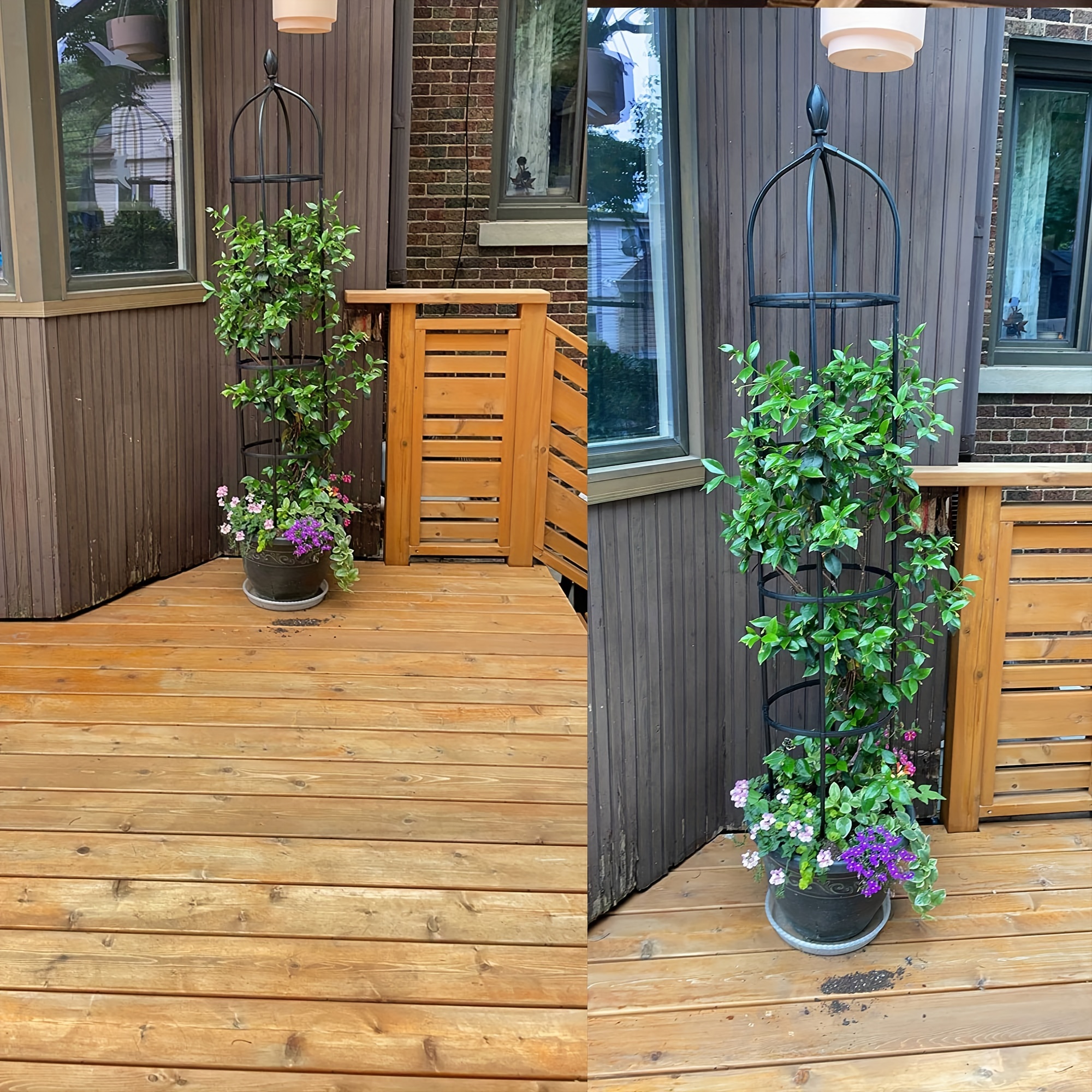 1 Pcs Garden Trellis for Climbing Plants Outdoor Tower Obelisk Garden Trellis Tall Potted Plants Support Flowers